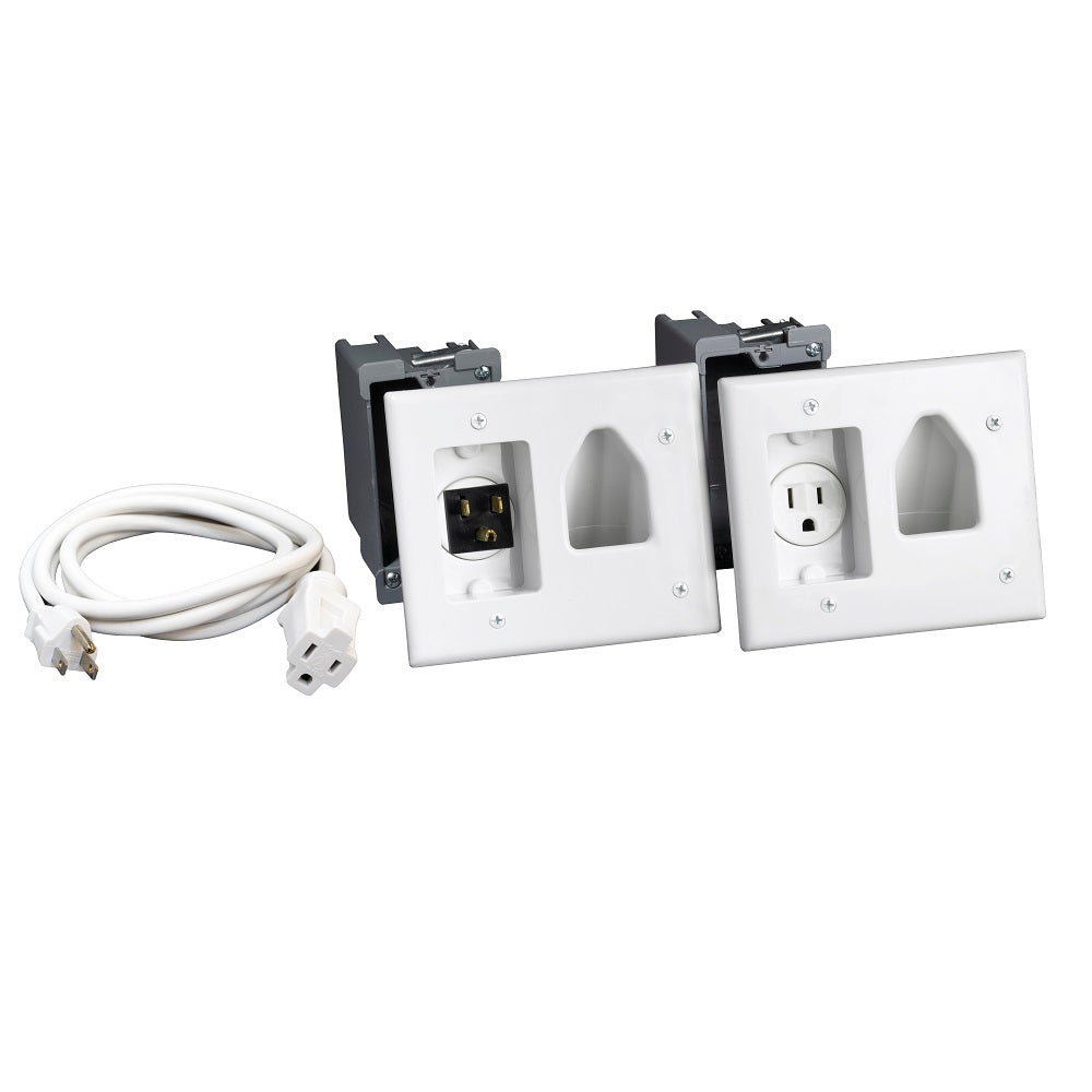 Recessed Pro-Power Kit with Straight Blade Inlet, Recessed Pro-Power Kit with Straight Blade Inlet,